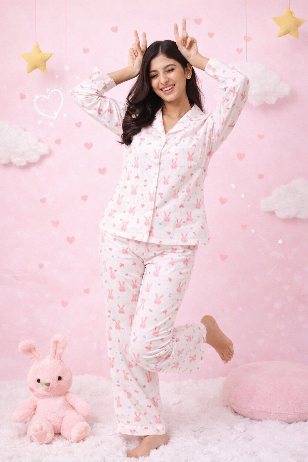 Blush Bunny PJ Set