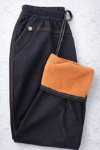 Fleece Denim Pants