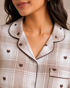 Mocha Hearts PJ Set