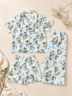 Blue Rose PJ & Shorts Set