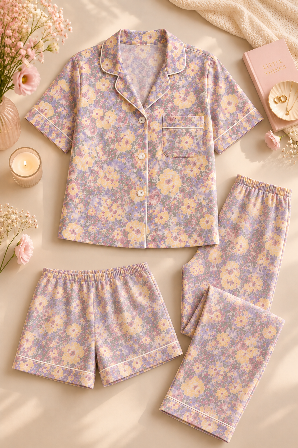 Wisteria Manor PJ & Shorts Set