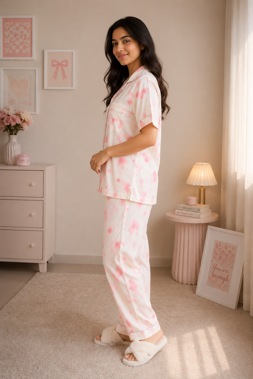 Pink Petal PJ & Shorts Set